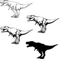 Tyrannosaurus Rex , dinosaur realistic image, vector