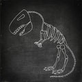 Tyrannosaurus rex fossil Royalty Free Stock Photo