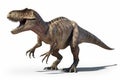 Tyrannosaurus rex isolated on white background, the popular predator dinosaur in Cretaceous period era ,with Generative AI