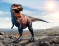 Tyrannosaurus rex scene 3D illustration Royalty Free Stock Photo
