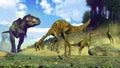 Tyrannosaurus rex surprising gallimimus dinosaurs