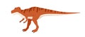 Tyrannosaurus rex or t-rex dino character. Extinct dinosaur of ancient jurassic period. Colored flat cartoon vector