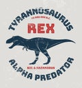 Tyrannosaurus rex t-shirt design, print, typography.