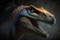 Tyrannosaurus rex vintage portrait, animals, reptiles & amphibians