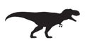 Tyrannosaurus silhouette icon sign, T-rex dinosaurs symbol design, Vector illustration