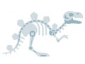 Tyrannosaurus Skeleton Icon in Flat