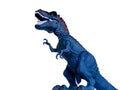 Tyrannosaurus (T-rex) Dinosaur child toy blue color isolated on white background. displaying promotional products