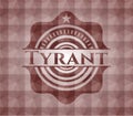 Tyrant red polygonal badge. Seamless. EPS10