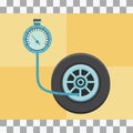 tyre pressure gauge. Vector illustration decorative design Royalty Free Stock Photo