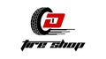 Tyre shop logo design Royalty Free Stock Photo