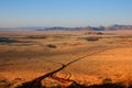 Tyre tracks through the  desert Royalty Free Stock Photo