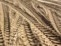 Tyre tracks Royalty Free Stock Photo