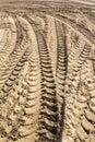 Tyre tracks Royalty Free Stock Photo