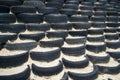 Tyre wall for sports and competition.