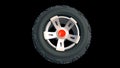 Tyre wheels 3D render Royalty Free Stock Photo