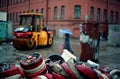 Tyres, compactor and umbrella