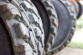 Tyres from Earthmoving Machinery Royalty Free Stock Photo