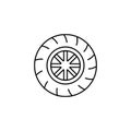 Tyres linear icon. Car service thin line customizable illustration. Contour symbol Royalty Free Stock Photo