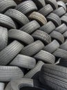 Tyres stacked in a pattern #2