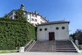 Tyrol, Austria - April 1, 2019 : Ambras Castle or Schloss Ambras Innsbruck is a castle and palace located in Innsbruck, the Royalty Free Stock Photo