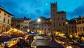 Tyrolean christmas market in the famous Piazza Grande of Arezzo Royalty Free Stock Photo