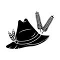 Tyrolean hat germany silhouette icon