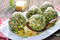 Tyrolean Spinach dumplings Royalty Free Stock Photo