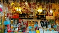 Tyrolean traditional christmas market with beautiful glass balls in the Walther square of Bolzano, Alto Adige