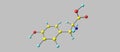 Tyrosine molecular structure isolated on grey