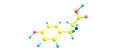 Tyrosine molecular structure isolated on white