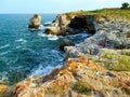 Tyulenovo is famous for its unique beach and caves, fresh air and its unique nature. Royalty Free Stock Photo