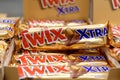 Tyumen, Russia-January 26, 2023: Twix bars xtra are produced by Mars Incorporated. This name has been used since 1991