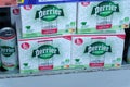 Tyumen, Russia-June 30, 2022: Perrier is a French brand of premium mineral water, energize caffeine yerba mate