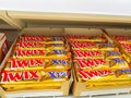 Tyumen, Russia-June 14, 2023: Twix bars xtra are produced by Mars Incorporated. This name has been used since 1991