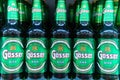 Tyumen, Russia-may 17, 2020: Gosser beer in a supermarket shelf. A brand of Austrian beer produced at the Goss