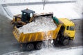 Tyumen, Russia - 21/11/2018: snow clearing