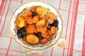 Tzimmes, tsimmes, stewed sweet carrots with dried fruit