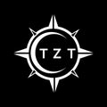 TZT abstract technology logo design on Black background. TZT creative initials letter logo concept Royalty Free Stock Photo
