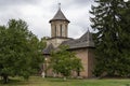 TÃÂ¢rgoviÃâ¢te castle, tower. Vlad the Impaler, Dracula`s old capital. Cloudy sky. Romania