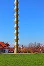 Endless Column (Coloana Infinitului) and Saint Peter and Paul Church in perspective Royalty Free Stock Photo