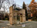 Restoring Gate of the Kisses by Constantin Brancusi. Alley of the Chairs