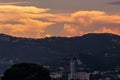 TÃÂªte de Chien Dog`s Head at sunset, near La Turbie and Principality of Monaco Royalty Free Stock Photo