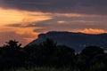 TÃÂªte de Chien Dog`s Head at sunset, near La Turbie and Principality of Monaco Royalty Free Stock Photo