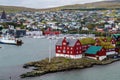 TÃÂ³rshavn harbor traditional houses, Faroe Islands