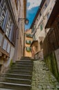 TÃÂ¼bingen old town. Narrow streets lead up to HohentÃÂ¼bingen Castle. Baden Wuerttemberg, Germany, Europe