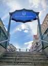 U-bahn sign of the Karl-Marx-strasse station to Berlin in Germany.