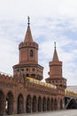 U-Bahn train and Oberbaum Bridge in Berlin