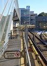 Prohibited passage at underground station Royalty Free Stock Photo