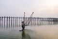 U Bein Bridge, Amarapura, Myanmar Royalty Free Stock Photo