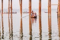 U Bein Bridge, Amarapura, Myanmar Royalty Free Stock Photo